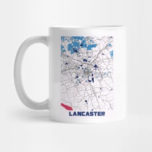 Lancaster - United States MilkTea City Map Mug